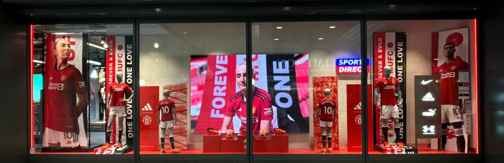 Adidas Manchester United Kit Window Display